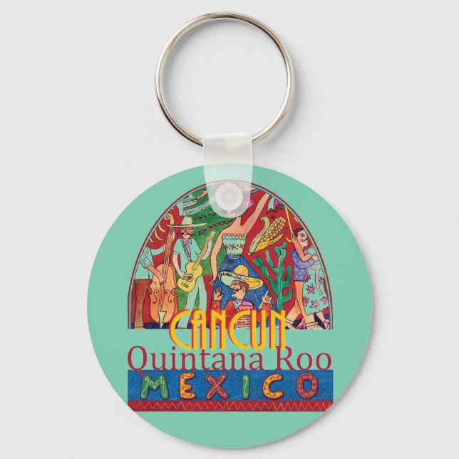 CANCUN Mexico keyboard Keychain (Front)