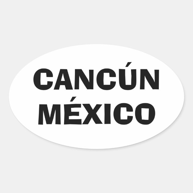 Cancun, Mexico Oval Sticker (Front)