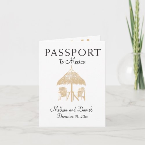Cancun Mexico Passport Save the Date Announcement