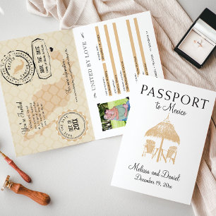 Cancun Mexico Passport Save the Date Announcement