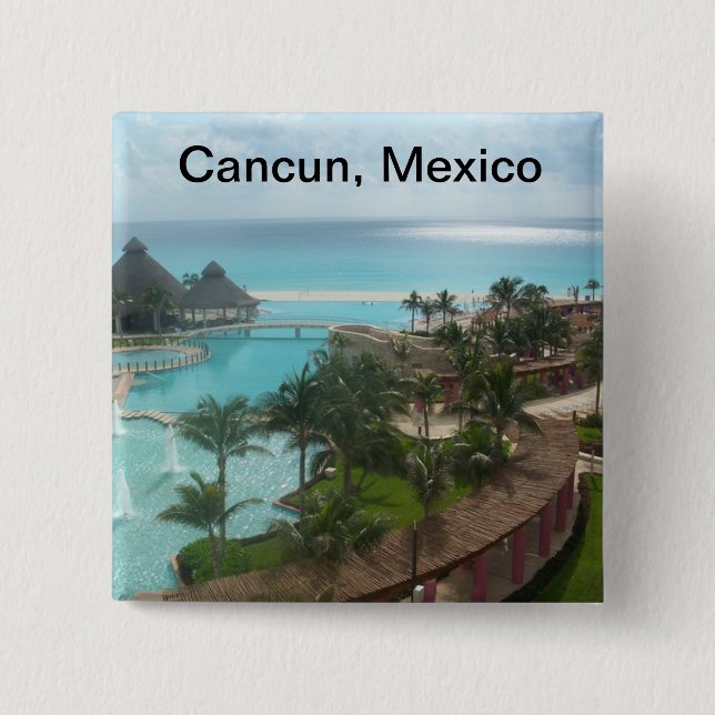 Cancun Mexico Pinback Button (Front)