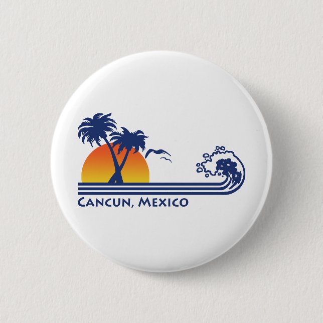 Cancun Mexico Pinback Button (Front)