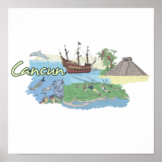 Cancun - Mexico.png Poster (Front)