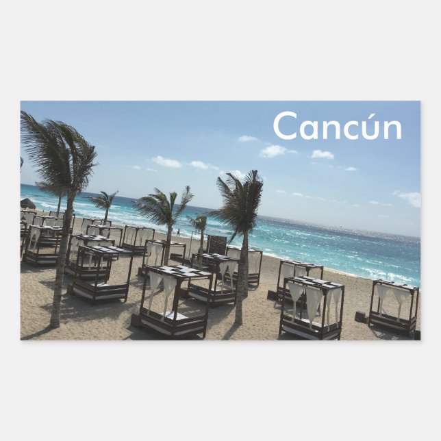 Cancún (Mexico) - Rectangle Stickers, Glossy Rectangular Sticker (Front)