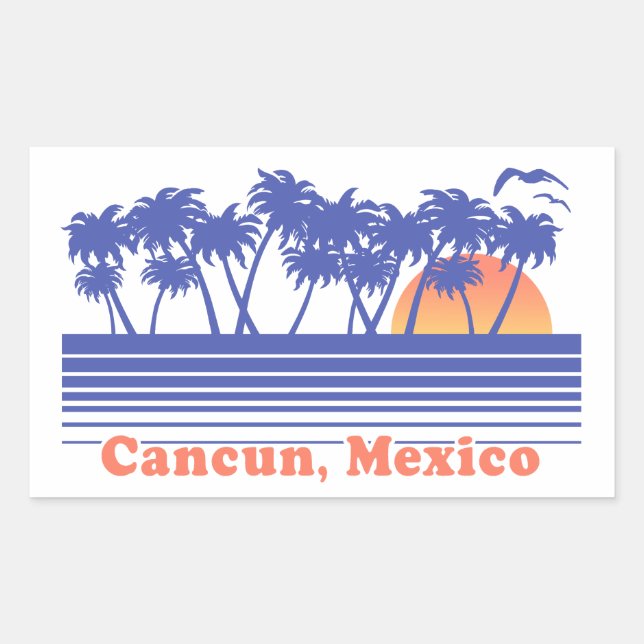Cancun Mexico Rectangular Sticker (Front)