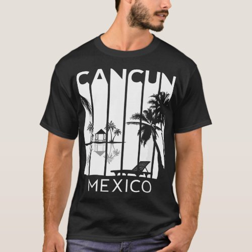 Cancun Mexico Retro Mexican Resort Vacation Summer T_Shirt