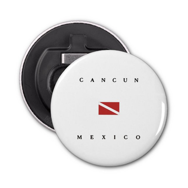 Cancun Mexico Scuba Dive Flag Bottle Opener (Front)