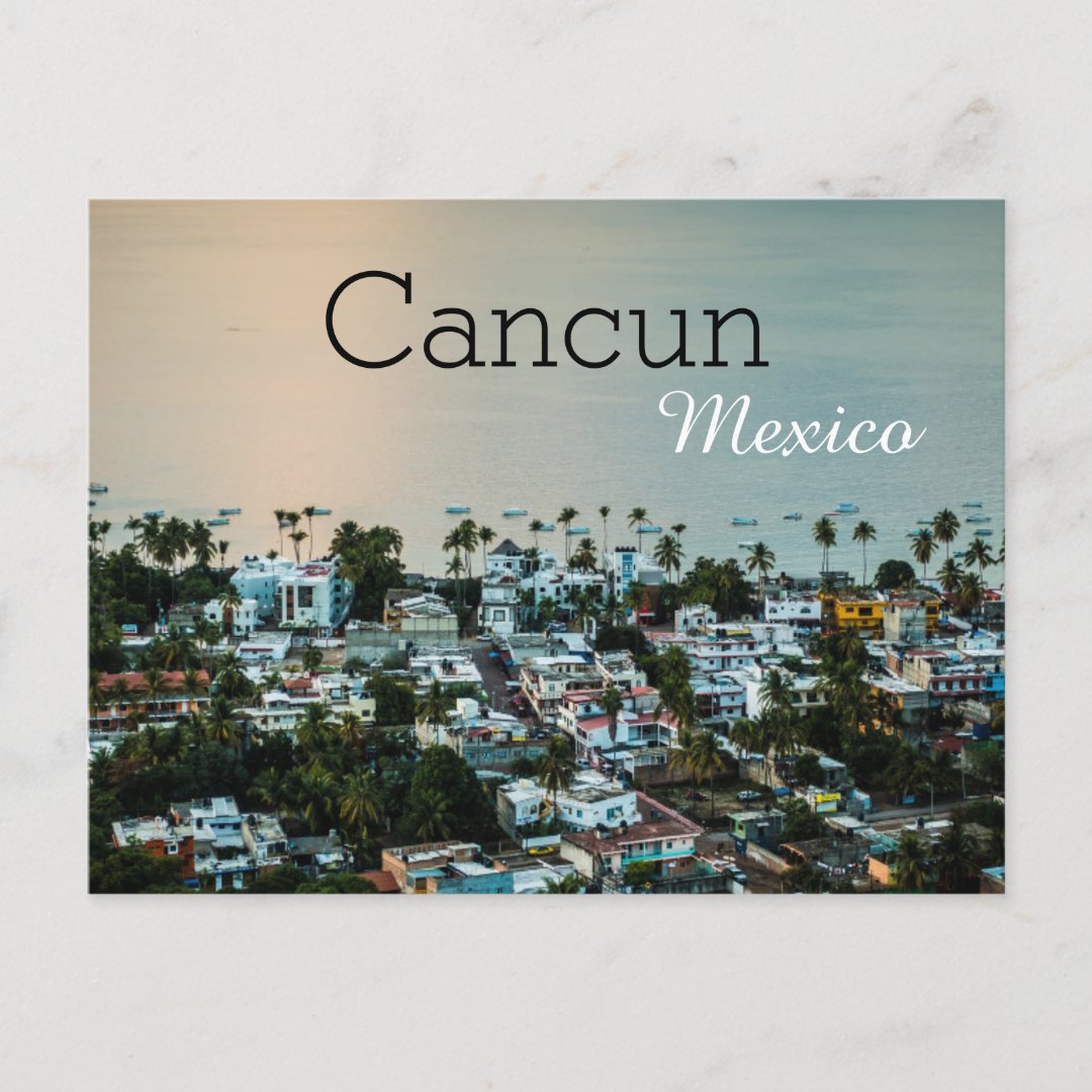 Cancun Mexico Skyline Rooftop Photography Postcard | Zazzle