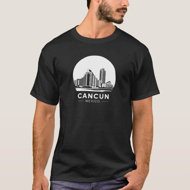 Cancun Mexico Skyline T-Shirt (Front)