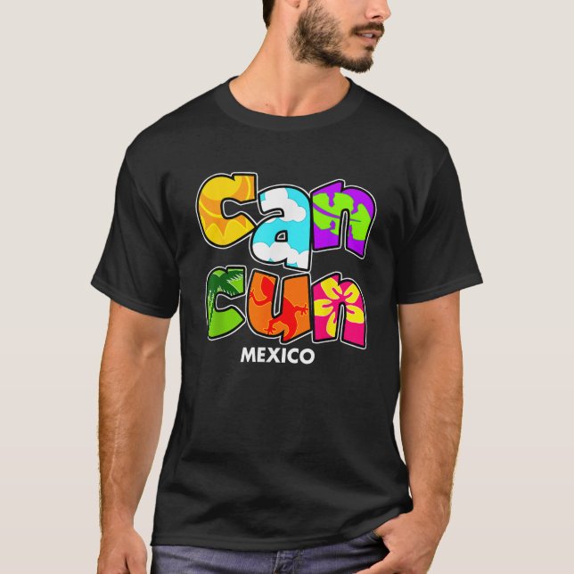 Cancun Mexico Souvenir Gift Spring Break Summer Va T-Shirt (Front)