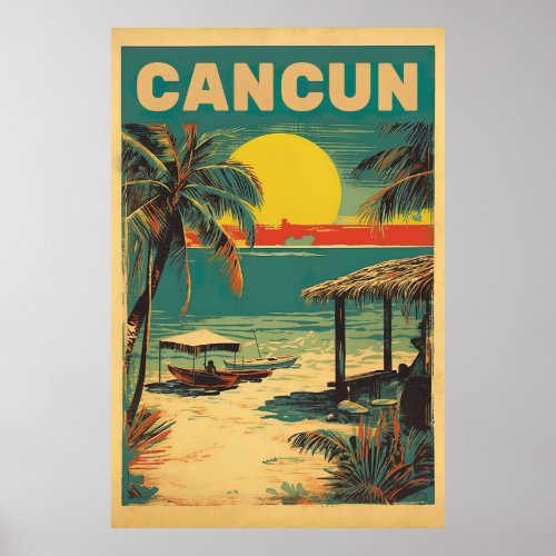 Cancun Mexico Travel  Poster