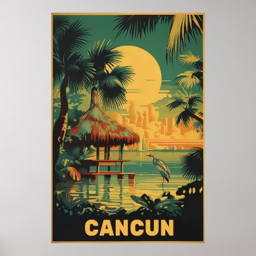 Cancun Mexico Travel  Poster
