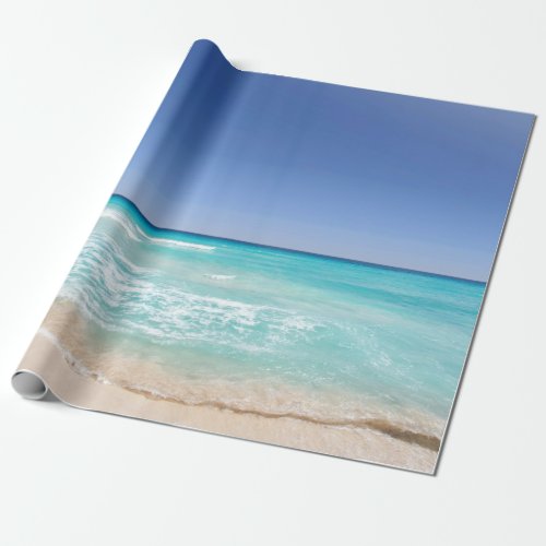 Cancun Mexico Tropical Sea Wave Beach  Wrapping Paper