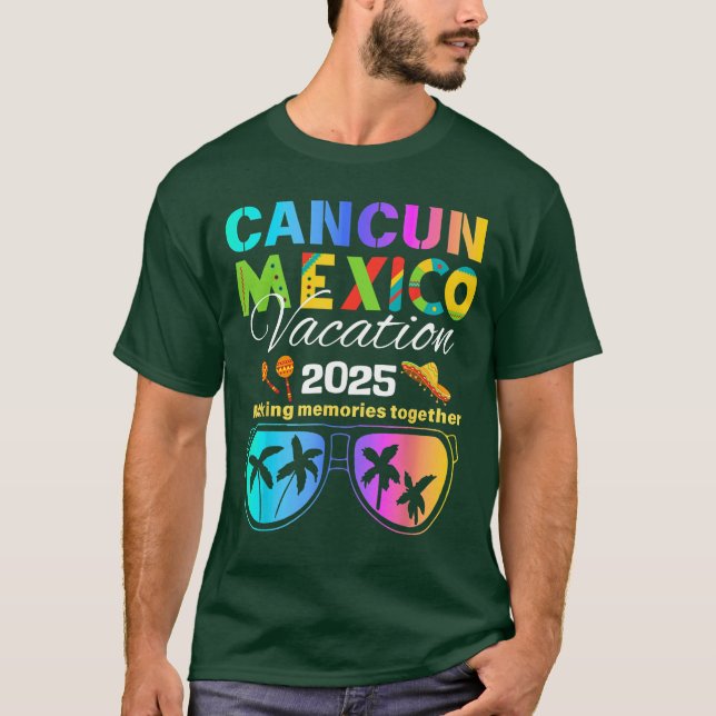 Cancun Mexico Vacation Beach 2025 Trip Group Squad T-Shirt (Front)