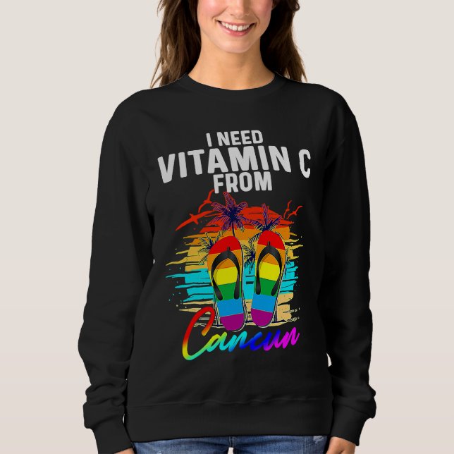 Cancun Mexico Vacation Beach Matching Family Group Sweatshirt (Front)