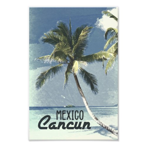 Cancun Mexico Vintage Retro Wanderlust Travel Photo Print