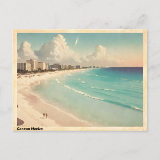 Cancun Mexico Vintage Travel Postcard