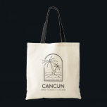 Cancun Mexico Wedding Weekend Destination Wedding Tote Bag<br><div class="desc">Welcome your Cancun Mexico wedding guests with these custom wedding welcome bags! Embrace the sunny spirit with this classic tote featuring a palm tree and ocean line sketch design. Customize it with the name and location of your wedding. Give your guests a stylish gift to be used long after the...</div>