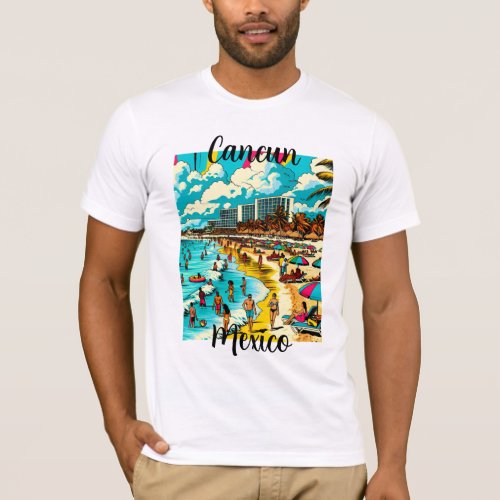 Cancun Mexico with a Pop Art Vibe T_Shirt