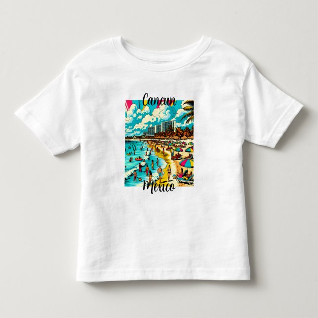 Cancun, Mexico with a Pop Art Vibe Toddler T-shirt (Front)