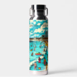 Cancun, Mexico with a Pop Art Vibe Water Bottle