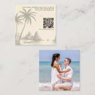 Cancun Passport Wedding QR Enclosure Card