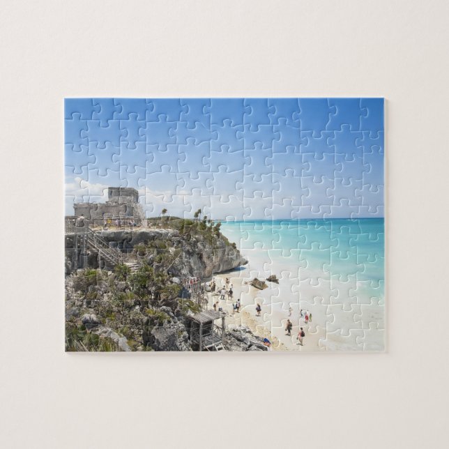 Cancun, Quintana Roo, Mexico - Ruins on a hill Jigsaw Puzzle (Horizontal)