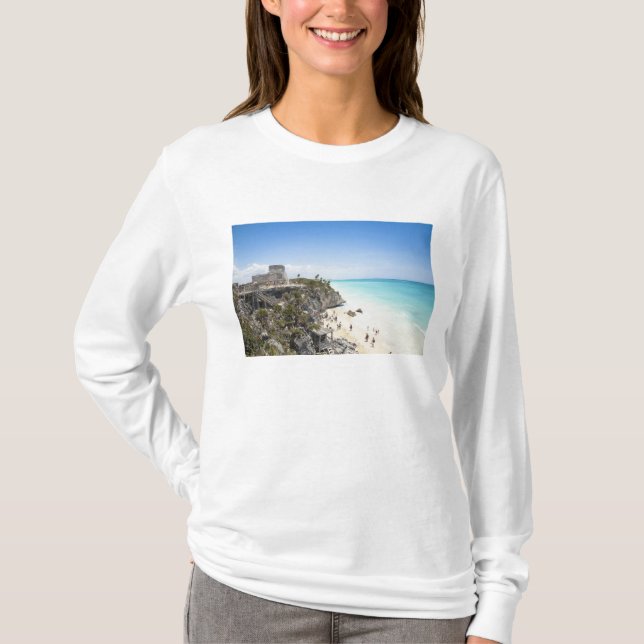 Cancun, Quintana Roo, Mexico - Ruins on a hill T-Shirt (Front)