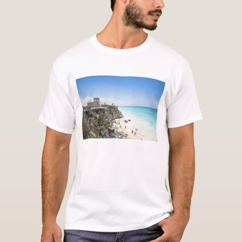 Cancun Quintana Roo Mexico _ Ruins on a hill T_Shirt