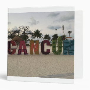 Cancun Sign – Playa Delfines, Mexico Binder