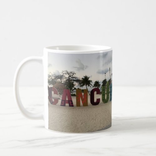 Cancun Sign  Playa Delfines Mexico Mug