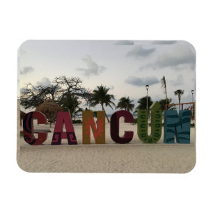 Cancun Sign – Playa Delfines, Mexico Photo Magne Magnet