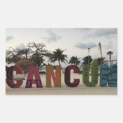 Cancun Sign  Playa Delfines Mexico Stickers