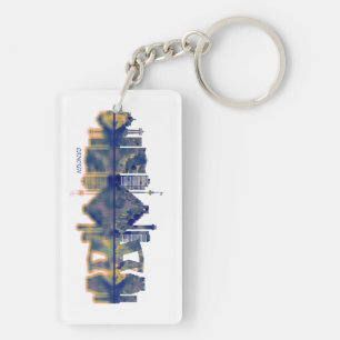 Cancun Skyline Keychain