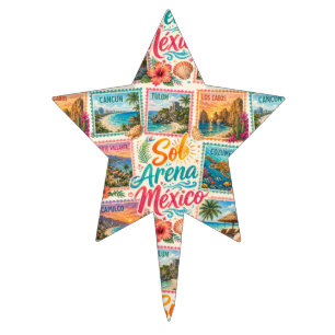 Cancun Sun Sand Mexico Beautiful Beaches Tropical  Cake Topper