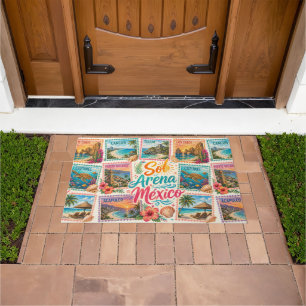 Cancun Sun Sand Mexico Beautiful Beaches Tropical  Doormat