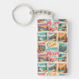 Cancun Sun Sand Mexico Beautiful Beaches Tropical  Keychain