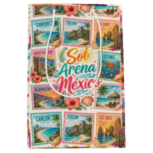 Cancun Sun Sand Mexico Beautiful Beaches Tropical  Medium Gift Bag
