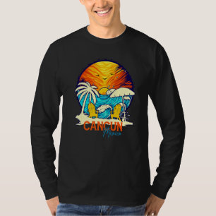 Cancun Sunset Beach Mexico Vacation Couples Family T-Shirt