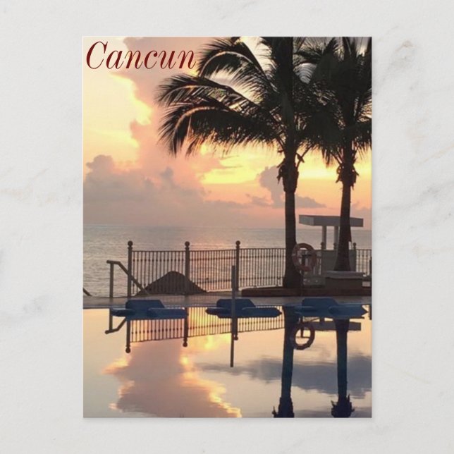 Cancun sunset postcard (Front)