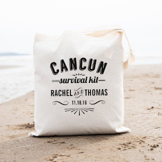 Cancun Survival Kit | Wedding Welcome Tote Bag
