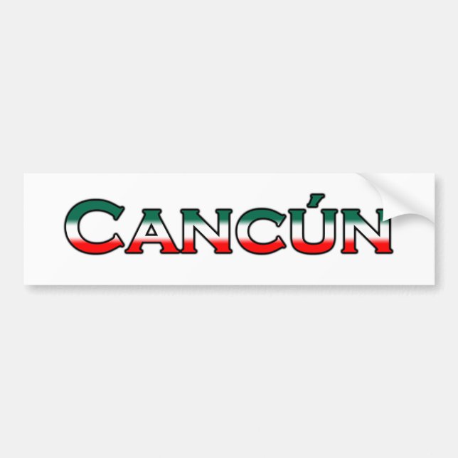 Cancun (text logo) bumper sticker (Front)
