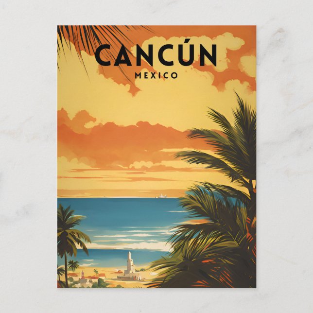 Cancun Travel Postcard (Front)