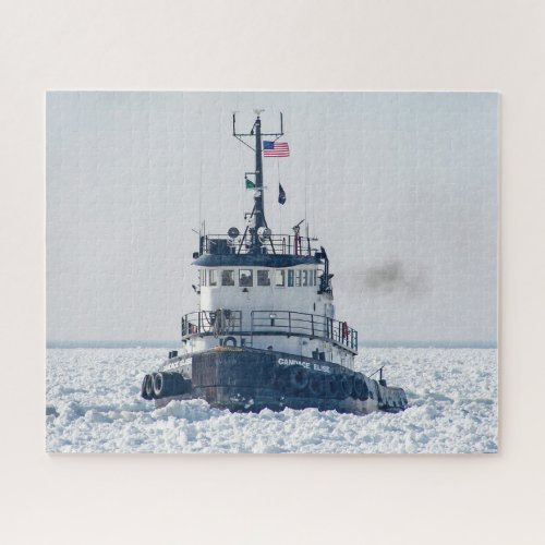 Candace Elise Tugboat In Ice Jigsaw Puzzle