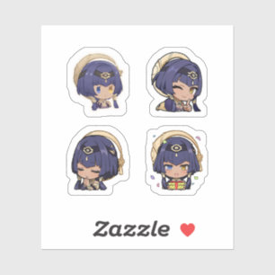 Candace Genshin Impact 4 Pack Sticker Sheet Extra