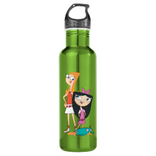 Candace, Isabella, and Agent P Water Bottle