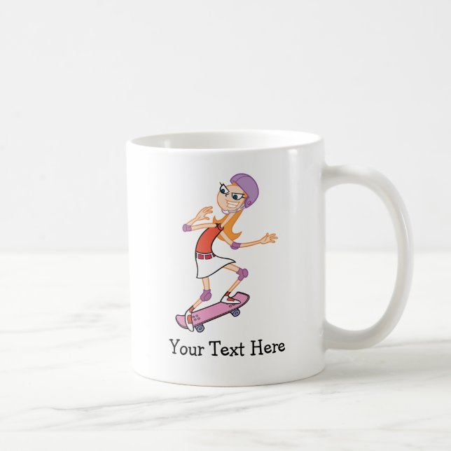 Candace on Skateboard 2 Coffee Mug (Right)