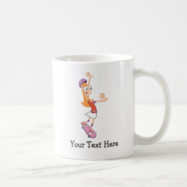 Candace on Skateboard Coffee Mug (Right)