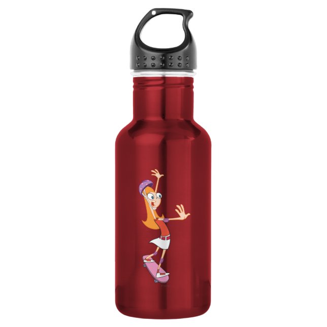 Candace on Skateboard Water Bottle (Front)