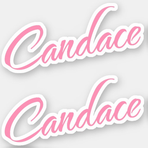 Candace Pink Name x2 Sticker